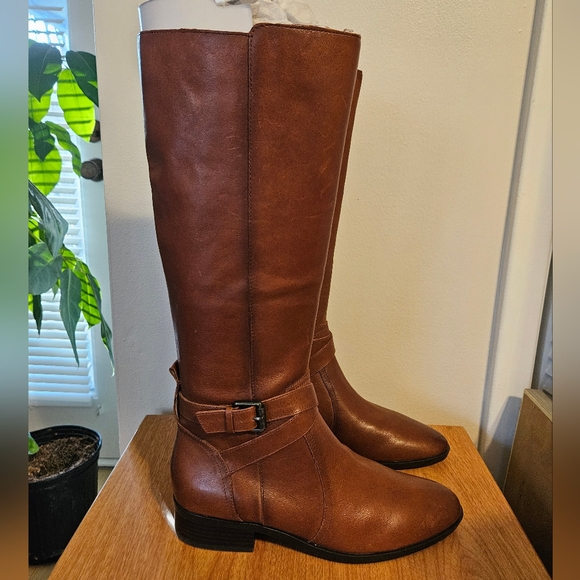 Naturalizer Shoes - NWT Natutalizer Rena Brown Leather Riding Boot Size 9